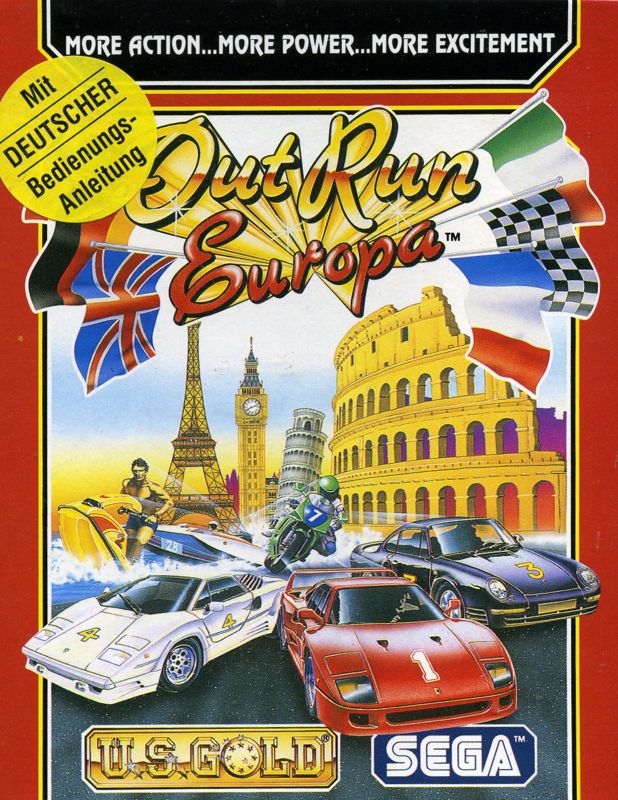 Out Run box art for Commodore 64